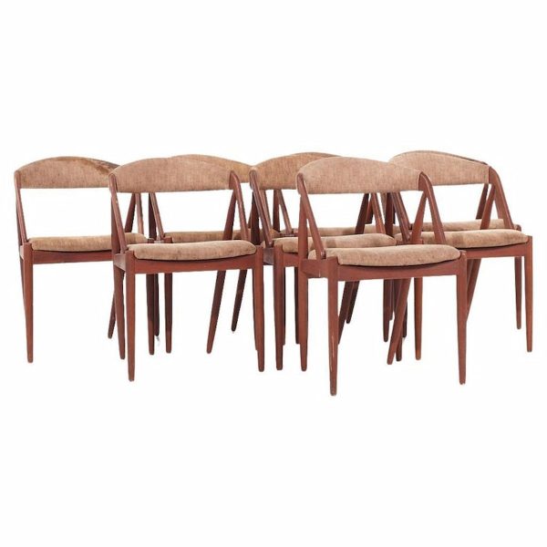 kai kristiansen mid century danish model 31 teak dining chairs - set of 8