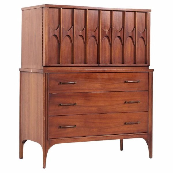 Kent Coffey Perspecta Mid Century Walnut and Rosewood Gentleman's Chest