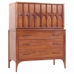 Kent Coffey Perspecta Mid Century Walnut and Rosewood Gentlemans Chest