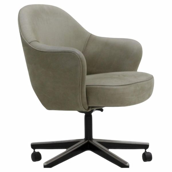 Knoll Saarinen Moonlight Leather Conference Chair
