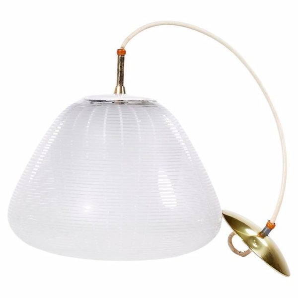 Lightolier Mid Century Glass Pendant Light