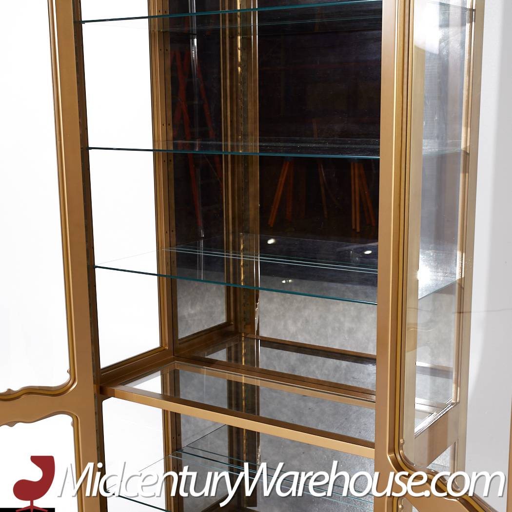 Mastercraft Mid Century Brass Vitrines Cabinets - Pair