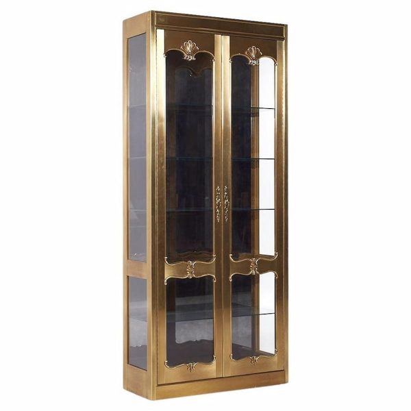 mastercraft mid century brass vitrines cabinet