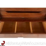 Merton Gershun for American of Martinsville Mid Century X Inlay Walnut 9 Drawer Dresser