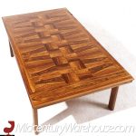 Mid Century Danish Rosewood Patchwork Coffee Table