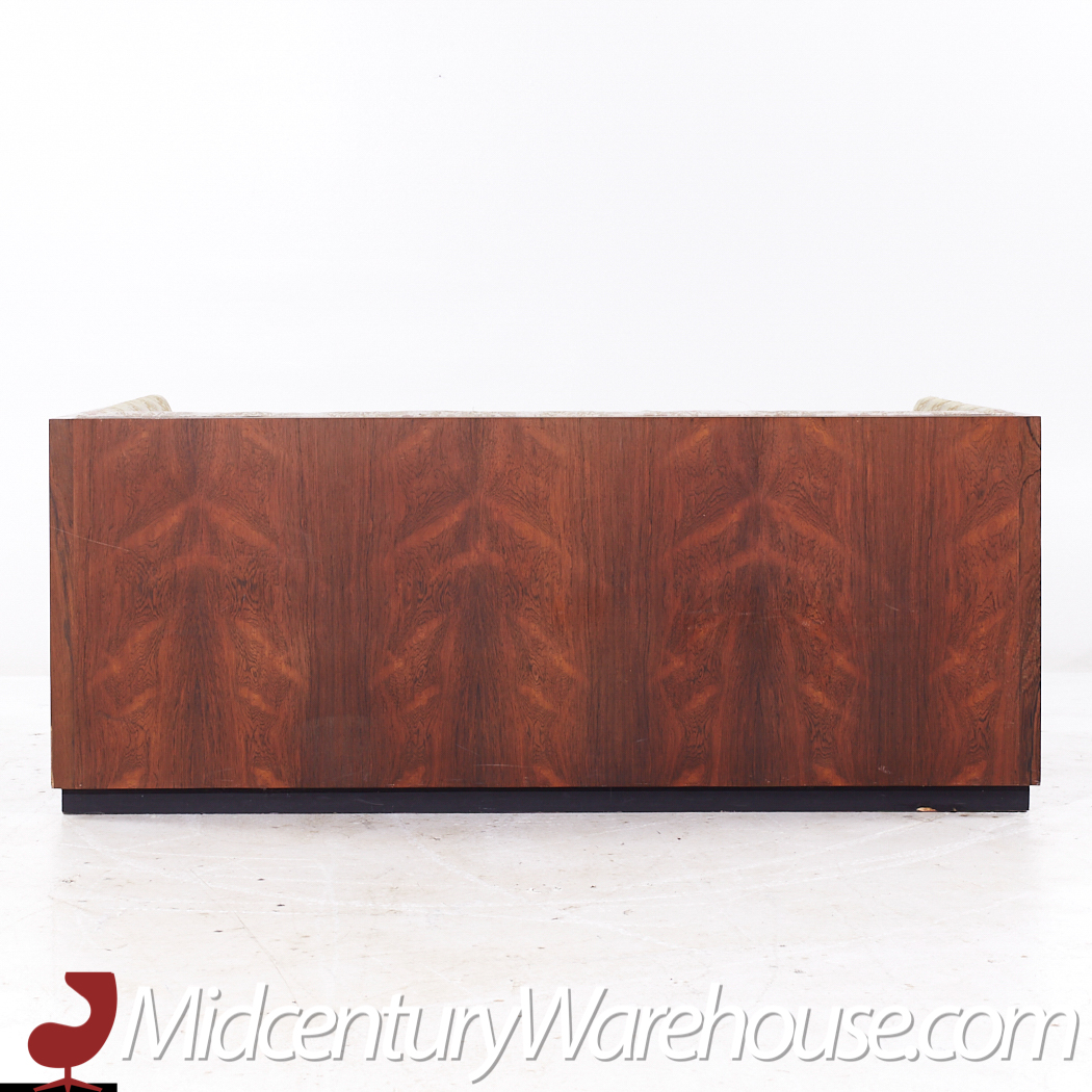 Milo Baughman Mid Century Rosewood Case Settees - Pair