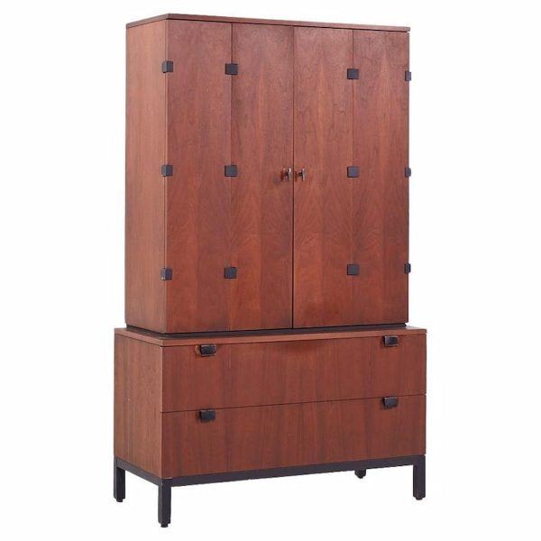 milo baughman for directional mid century walnut armoire