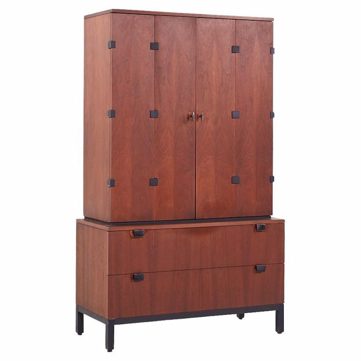 Milo Baughman for Directional Mid Century Walnut Armoire