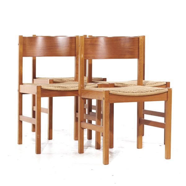 Peter Hvidt Style Mid Century Teak Dining Chairs - Set of 4