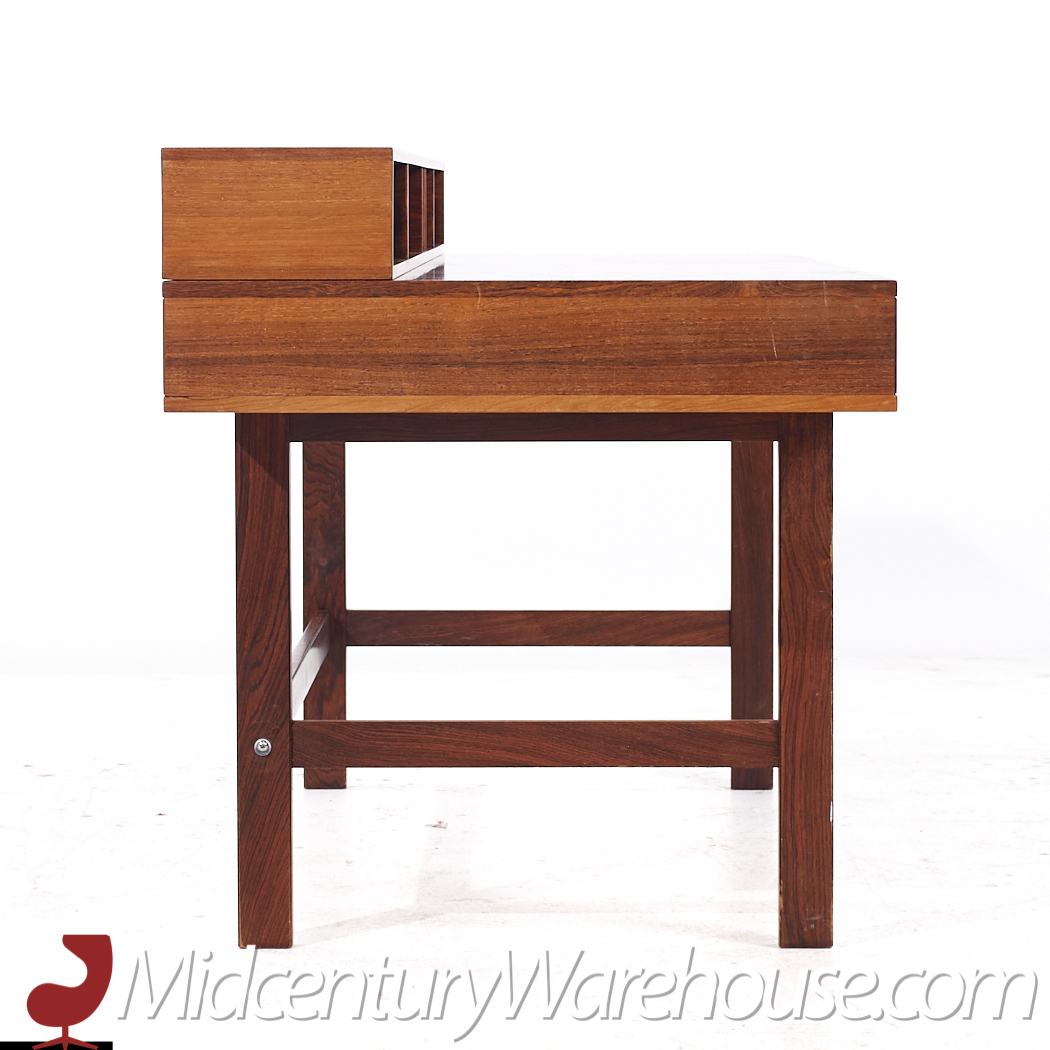 Peter Lovig Mid Century Danish Rosewood Flip Top Desk