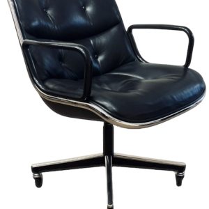 knoll pollock black and chrome executive chair