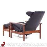 Sven Ivar Dysthe for Dokka Möbler Mid Century Norwegian Teak Reclining Lounge Chair and Ottoman