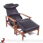 Sven Ivar Dysthe for Dokka Möbler Mid Century Norwegian Teak Reclining Lounge Chair and Ottoman