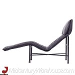 Tord Bjorklund for Ikea Mid Century Black Leather Chaise