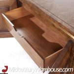 William Doezema for Mastercraft Burlwood and Brass Credenza