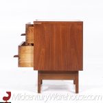 Young Manufacturing Mid Century Walnut Curved Nightstands - Pair