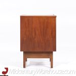 Young Manufacturing Mid Century Walnut Curved Nightstands - Pair