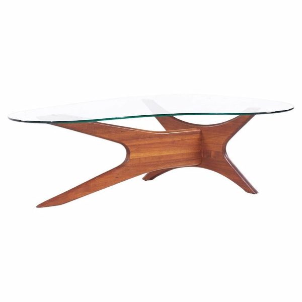 Adrian Pearsall for Craft Associates Mid Century Walnut Jacks Coffee Table