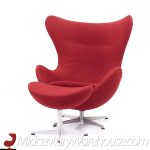 Arne Jacobsen for Fritz Hansen Mid Century Egg Chair and Ottoman