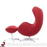 Arne Jacobsen for Fritz Hansen Mid Century Egg Chair and Ottoman