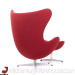 Arne Jacobsen for Fritz Hansen Mid Century Egg Chair and Ottoman