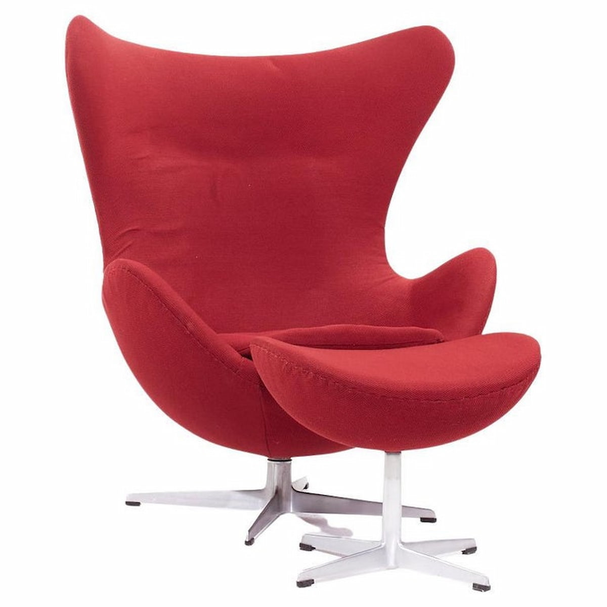 Arne Jacobsen for Fritz Hansen Mid Century Egg Chair and Ottoman