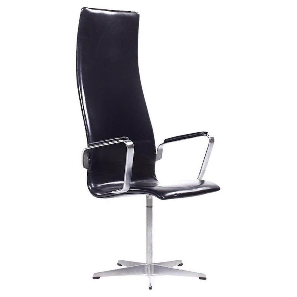 Arne Jacobsen for Fritz Hansen Oxford Mid Century Highback Swivel Chair