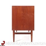 Bernhard Pedersen Style Mid Century Danish Teak Tambour Credenza