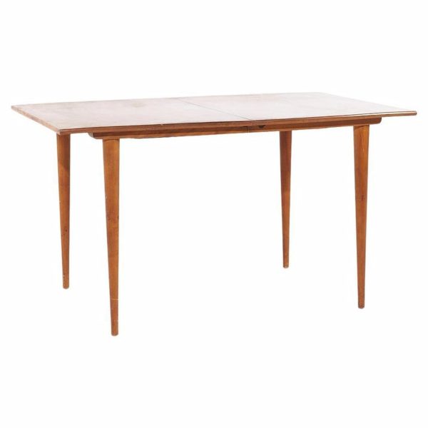 Conant Ball Style Mid Century Maple Expanding Dining Table with 3 Leaves