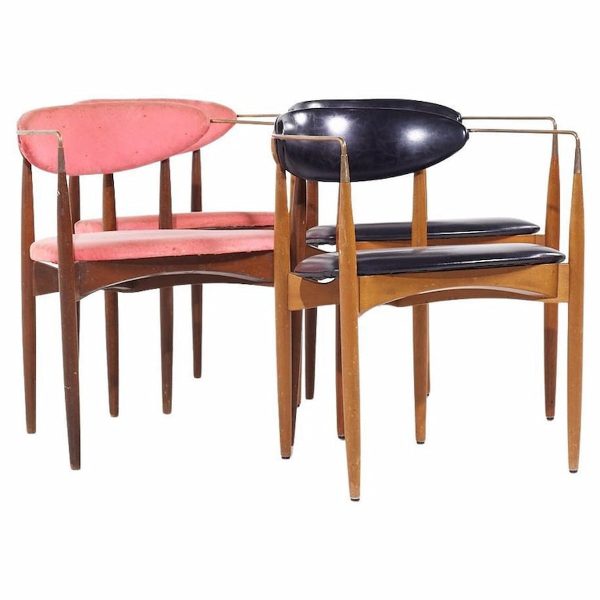 dan johnson for selig viscount mid century chairs - set of 4