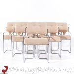 Guido Faleschini for Mariani Tucroma Mid Century Chrome Dining Chairs - Set of 6