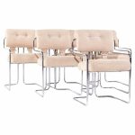 Guido Faleschini for Mariani Tucroma Mid Century Chrome Dining Chairs - Set of 6