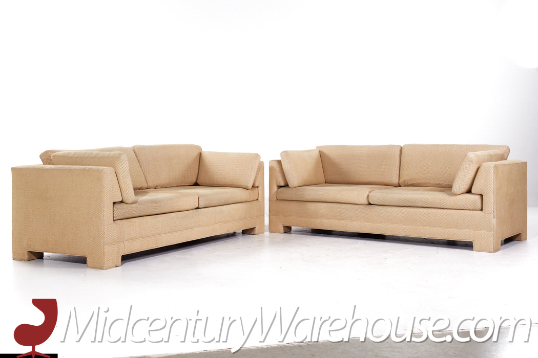 Interior Crafts Mid Century Parson Sofas - Pair