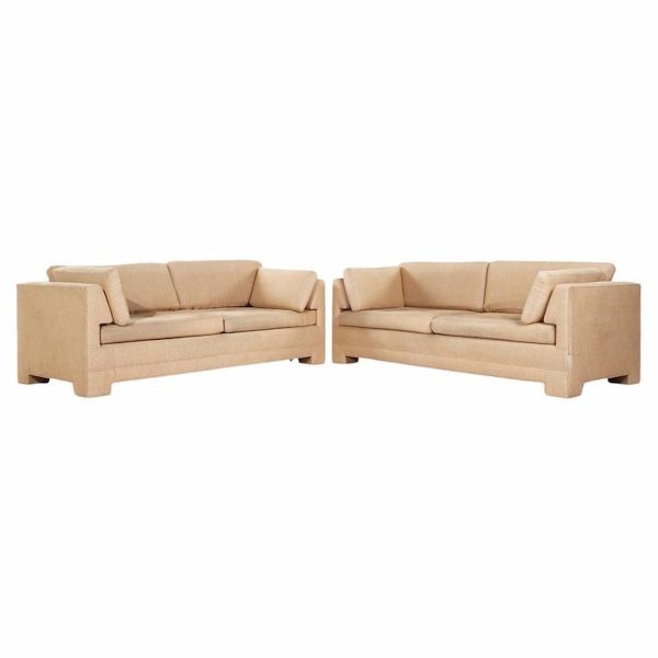 Interior Crafts Mid Century Parson Sofas - Pair