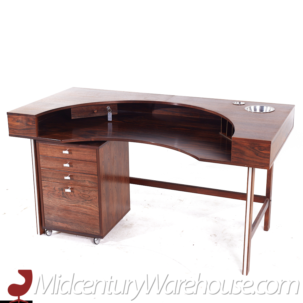 J.h. Quistgaard for Lovig Mid Century Danish Rosewood Desk