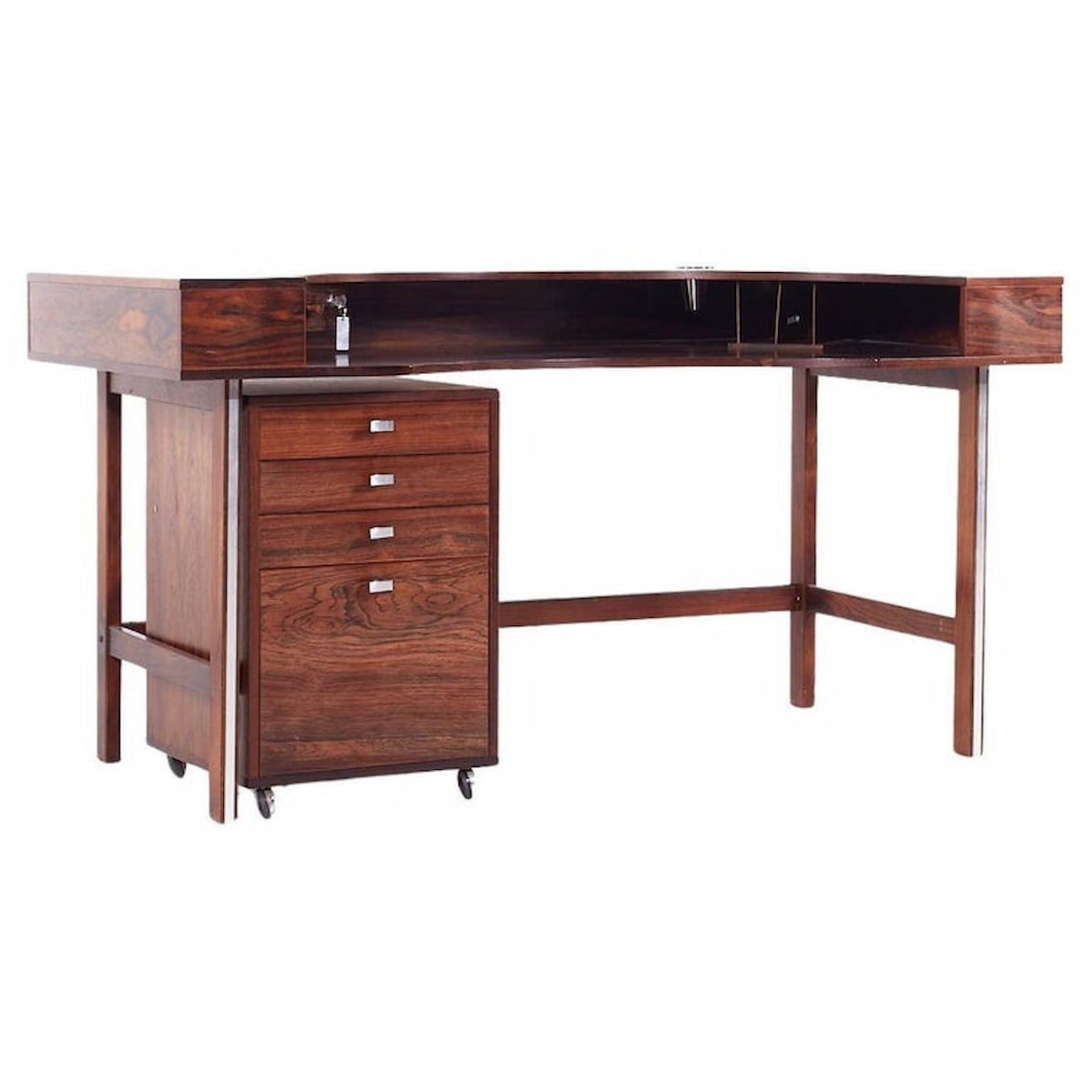 J.h. Quistgaard for Lovig Mid Century Danish Rosewood Desk