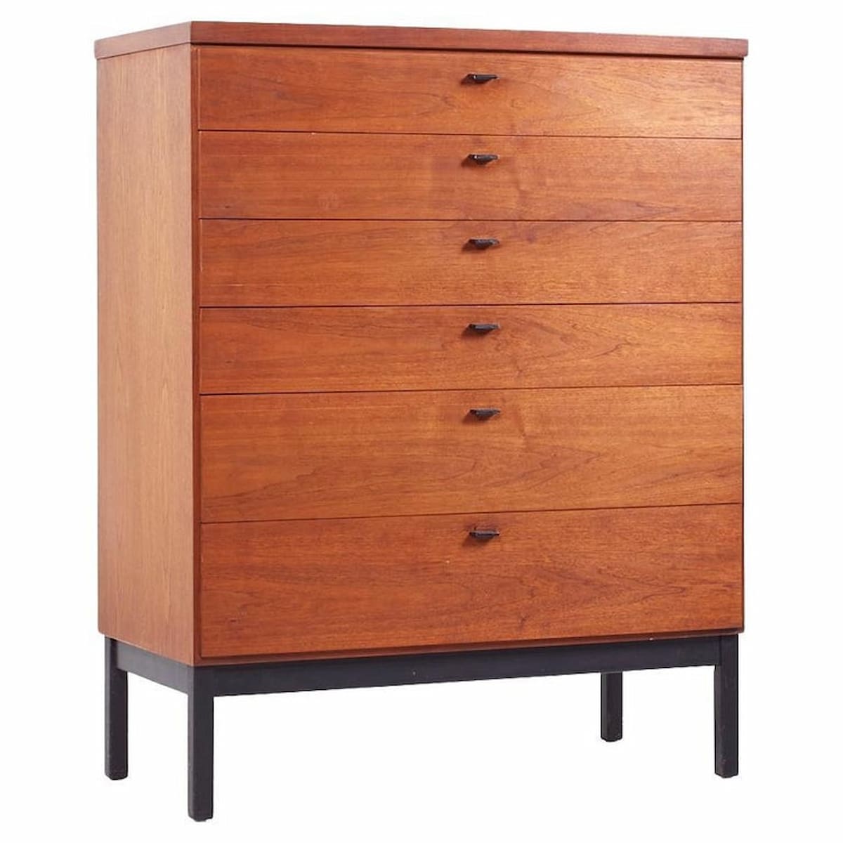 Jack Cartwright for Founders Mid Century Walnut Highboy Dresser