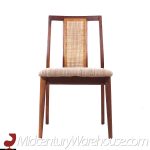 Jack Cartwright for Founders Mid Century Walnut and Cane Dining Chairs - Set of 6