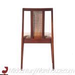 Jack Cartwright for Founders Mid Century Walnut and Cane Dining Chairs - Set of 6