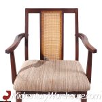 Jack Cartwright for Founders Mid Century Walnut and Cane Dining Chairs - Set of 6