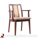 Jack Cartwright for Founders Mid Century Walnut and Cane Dining Chairs - Set of 6