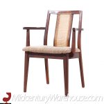 Jack Cartwright for Founders Mid Century Walnut and Cane Dining Chairs - Set of 6