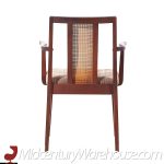 Jack Cartwright for Founders Mid Century Walnut and Cane Dining Chairs - Set of 6