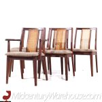 Jack Cartwright for Founders Mid Century Walnut and Cane Dining Chairs - Set of 6