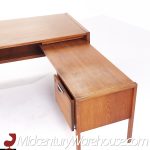 Jens Risom Mid Century Walnut Corner Desk