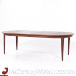 Johannes Andersen for Uldum Mid Century Danish Teak Expanding Dining Table with 2 Leaves