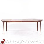 Johannes Andersen for Uldum Mid Century Danish Teak Expanding Dining Table with 2 Leaves