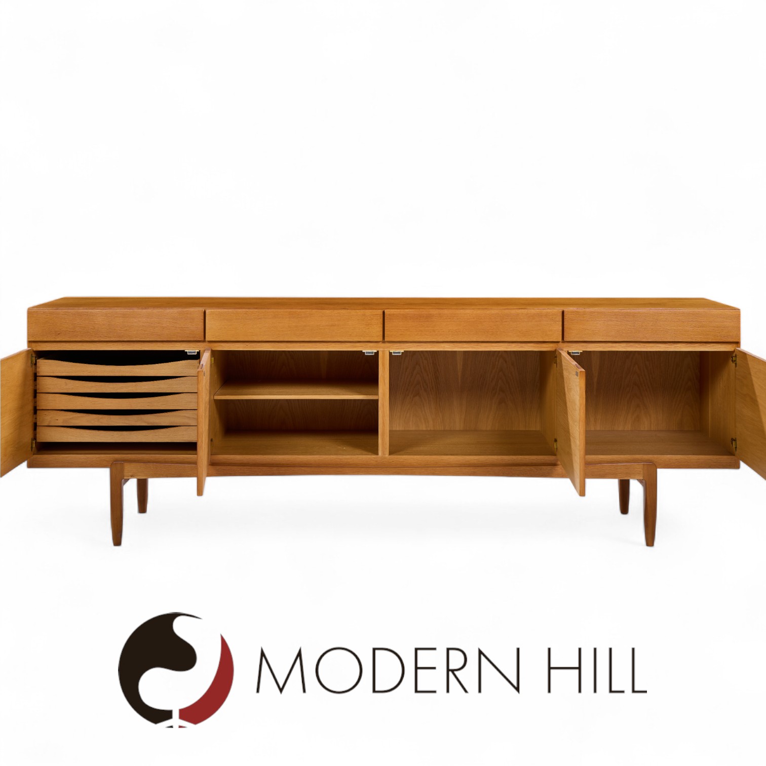 Kofod Larsen for Faarup Møbelfabrik Model 66 Mid Century Danish Teak Credenza