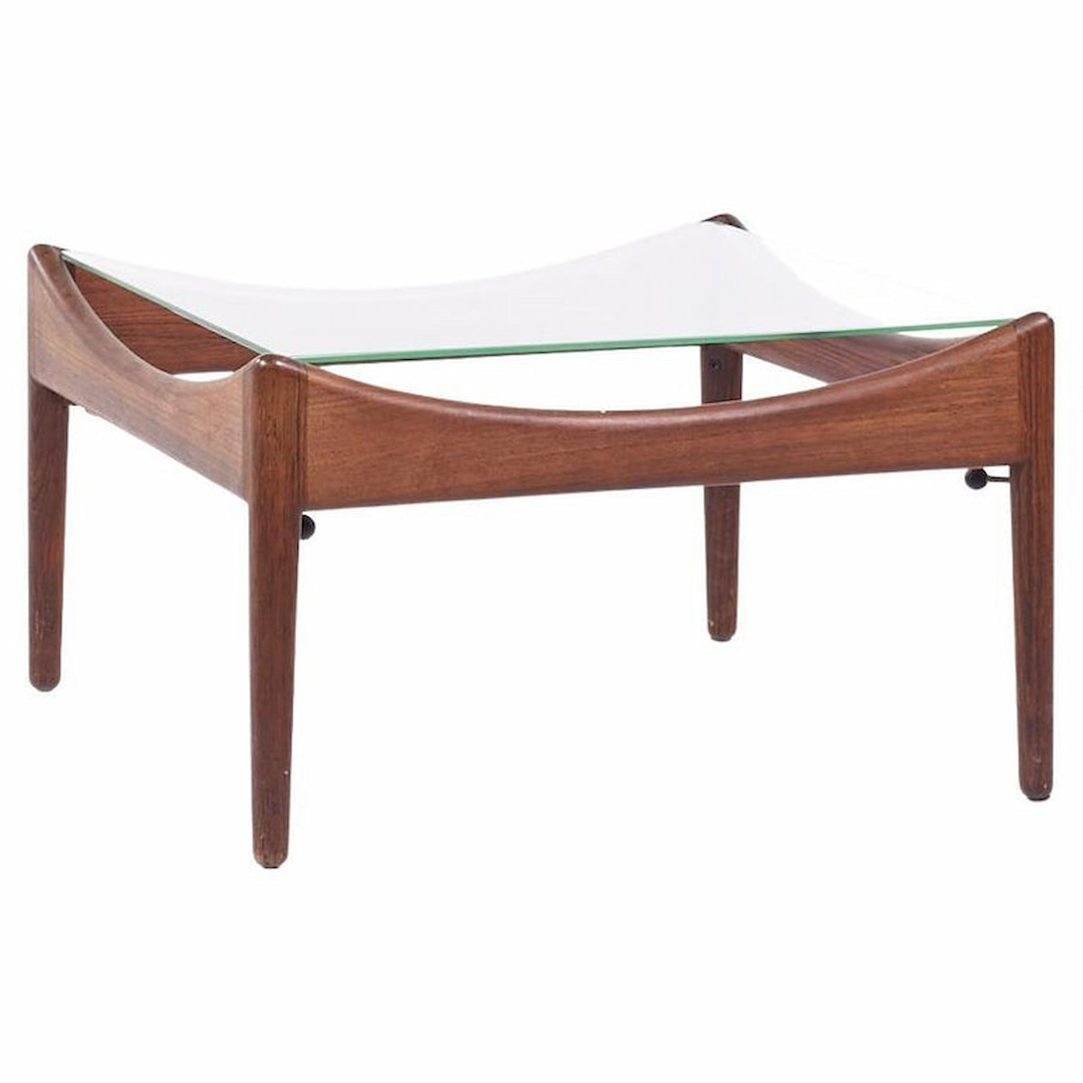 Kristian Solmer Vedel Modus Mid Century Rosewood and Glass Side Table