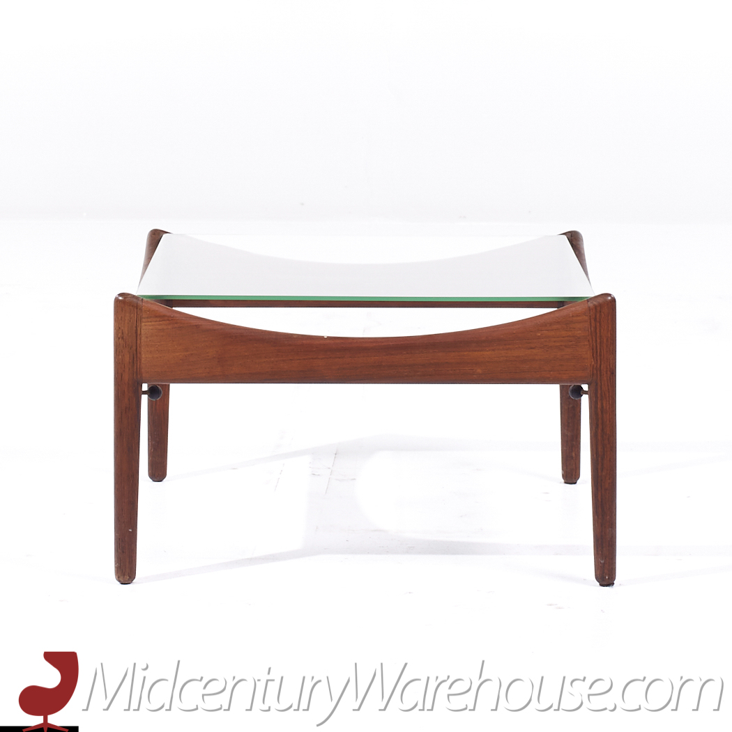 Kristian Solmer Vedel Modus Mid Century Rosewood and Glass Side Table